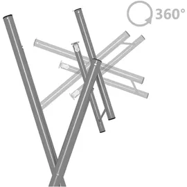 vidaXL Bartisch-Gestell Klappbar 45 x 53 x 108 cm Silber