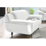 TRENDMANUFAKTUR Sessel "Rondo, Breite 121 cm, breite Armlehnen, Füße schwarz", weiß (schneeweiß), B:121cm H:85cm T:94cm, Kunstleder SOFTLUX;Microfaser PRIMABELLE (100% Polyester);NaturLEDER (echtes Rindsleder);Struktur (54% Polyacryl, 46% Polyester), Sessel, Sessel,