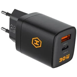 Hammer Rapidcharge Duo 30 W Netzladegerät Usb-A, Usb-C, Schnellladung - Schwarz