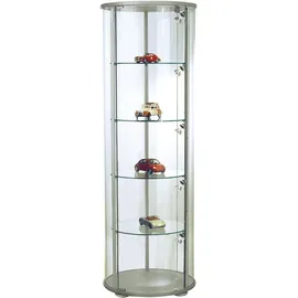 Kerkmann Rundvitrine Expoline 54,5 x 54,5 x 180 cm Grau