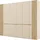 Musterring Drehtürenschrank MUSTERRING "Isabelle", beige (champagner, dekor), B:295,2cm H:236cm T:58cm, Hartfaserplatte, Holzwerkstoff, Schränke, Drehtürenschrank, Lamellen in Eiche, Griffe in schwarz, verschiedene Größen und Farben