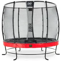 EXIT TOYS Elegant Premium Trampolin 253 cm inkl. Deluxe Sicherheitsnetz rot