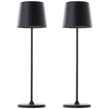 Brilliant LED-Akku-Tischleuchte Kaami, 2er-Set«, schwarz