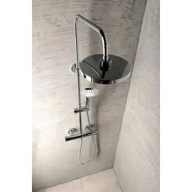 a&n&a aQualine Aqualine LIGA Duschsäule mit Thermostat-Armatur, Chrom - Silber