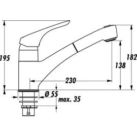 Ideal Standard CeraSprint chrom B5347AA