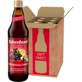 RABENHORST Gesunder Blutdruck BIO 6er Pack (6 x 700 ml) - Rote Bete-Mehrfruchtsaft mit Kalium für einen normalen Blutdruck