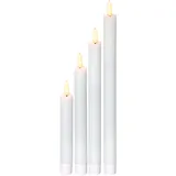 eglo christmas - eglo 4er Set flackernde LED Kerzen, Kerzenlicht für Kerzenleuchter mit Timer-Funktion, batteriebetriebene Wachkerzen, künstliche