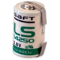 Saft Lithium-Batterie ls 14250-CNR, 1/2AA, mit U-Lötfahne, 3,6 v-,