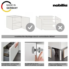 Nobilia Kühlumbauschrank Cascada 60 x 58,3 x 216,6 cm Grün