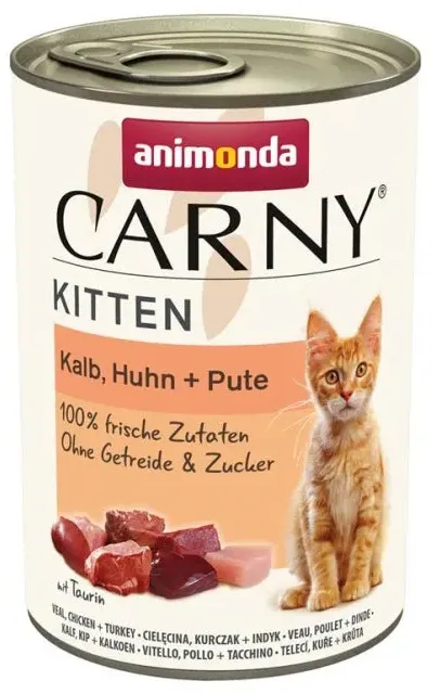 Animonda Carny Kitten Kalb, Huhn & Pute - 12x400g