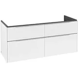 Villeroy & Boch Subway 3.0 Waschtischunterschrank C602L0VF 127,2x57,6x47,8cm, mit LED/Griff Aluminium glänzend, pure white