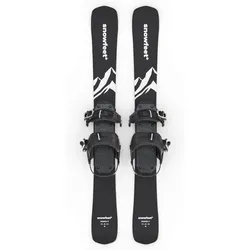 Snowfeet* Skiblades | 99 CM | Snowboardbindungen | Skiboards Snowblades schwarz|weiß 99 CM