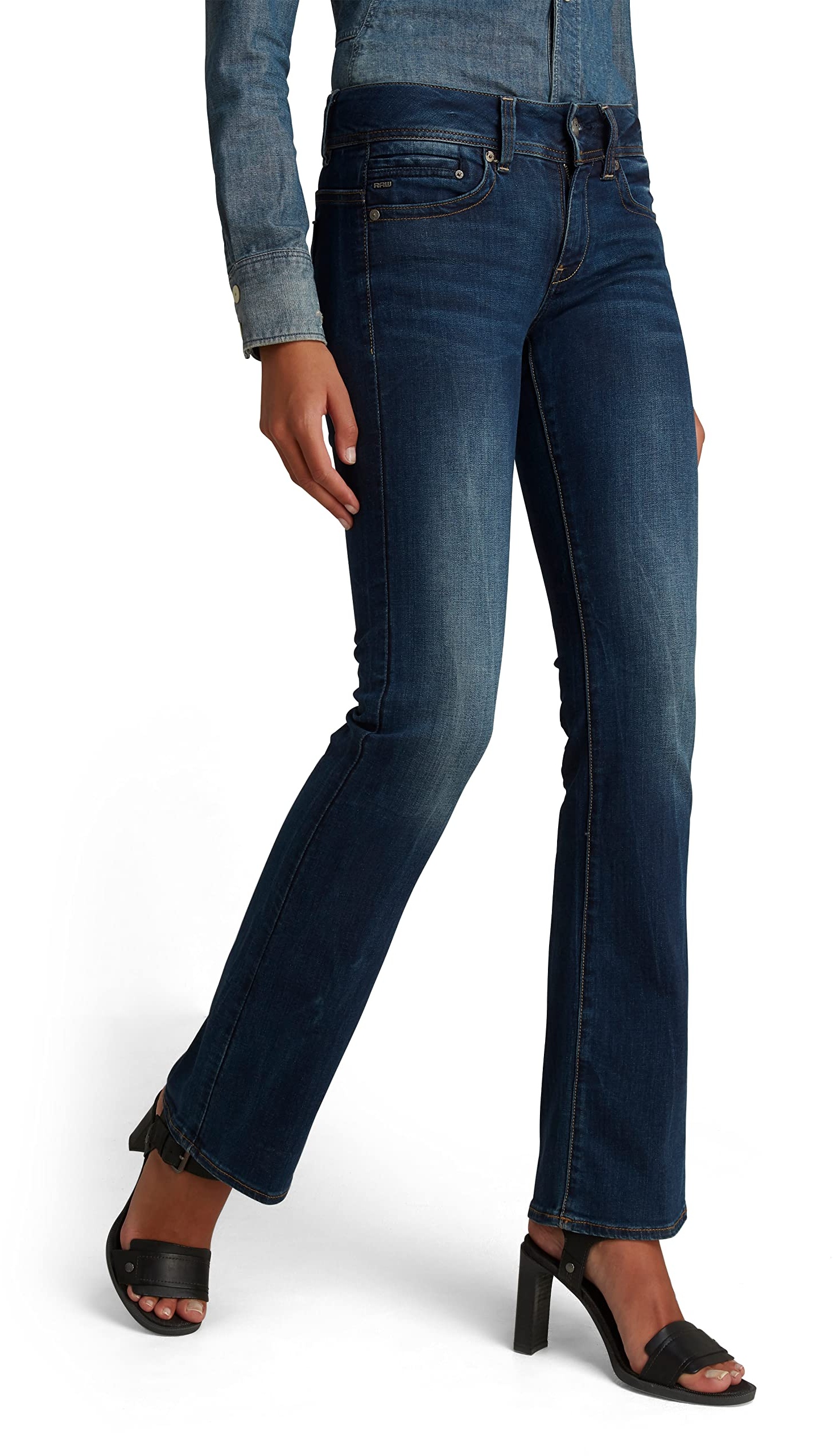 G-STAR RAW Damen Midge Bootcut Jeans, Blau (dk aged D01896-6553-89), 25W / 32L