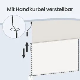 Songmics Windschutz 1,4 x 250 cm Beige Polyester
