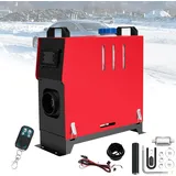 PRIJESSE 8KW Diesel Lufterhitzer, 12V Standhezung Diesel, Luft Dieselheizung, Air Diesel Heizung mit Schalldämpfer&LCD Schalter, Standheizung für Auto RV Boote LKW Wohnmobil Bus (Type1 Rot)