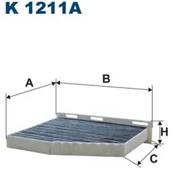 FILTRON Filter, Innenraumluft  für VAG 1K2819653B 1K2819653 1K2819653A K 1211A