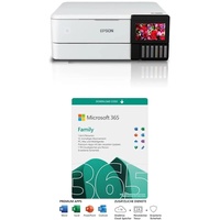 Epson EcoTank ET-8500 3-in-1 Tinten-Multifunktionsgerät (Kopie, Scan, Druck, A4, 5 FA + Microsoft 365 Family | Download