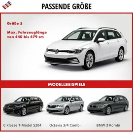 Walser Premium Abdeckplane Auto All Weather Plus Qualitätssieger - Autoplane UV-beständig, Autoabdeck... - Grau