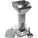 DEMA Säulengrill Edelstahl Design Merida 3-fach höhenverstellbar 7,3kg Holzkohlegrill