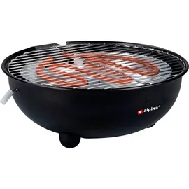 Alpina Tischgrill 1250 W schwarz