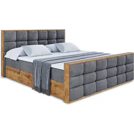 altdecor Boxbett 160 x 200 cm H4 Grau