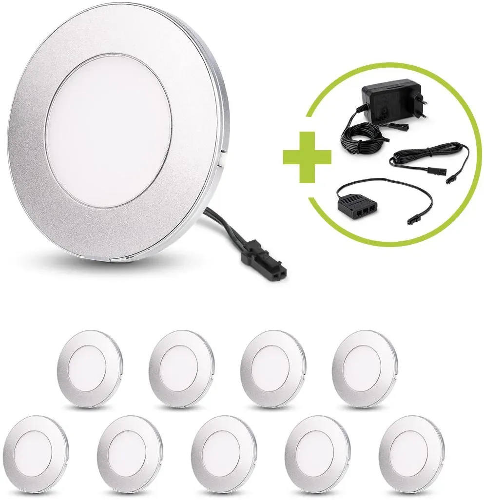 LED Spot rund 2.6W 12V 120lm IP20 Ø75x6mm Ausschnitt Ø55mm - Lichtfarbe: Warmwei...