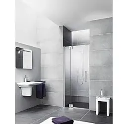 Kermi Pasa XP Pendeltür 1-flügelig mit Festfeld PX1TL12018VYK 120x185cm, silber glanz, ESG SR OpacoClean, links