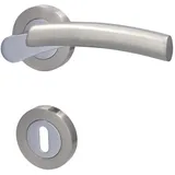 Alpertec Rosettengarnitur Solid 7 Edelstahl Silber