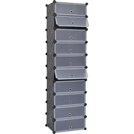 vidaXL Schuh-Organizer 10 Fächer 244920 1-tlg. schwarz