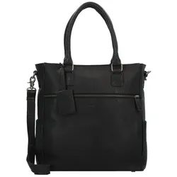 Burkely Antique Avery Schultertasche Leder 34 cm  schwarz