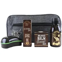 Hey Joe HEY JOE! Bearded Survival Kit Deluxe No 1 Classic Joe | Bartpflege Set für Männer Hochwertig [ Bartöl + Bart Balsam + Bartshampoo + Bartbürste ] - Geschenk Kulturbeutel Inklusive