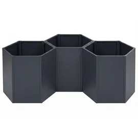 Mendler Hochbeet HWC-P64 77 x 264 x 100 cm Anthrazit