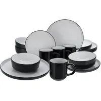 CreaTable NORDIC COOL BLACK Kombiservice 16-tlg. schwarz/weiß