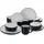 CreaTable NORDIC COOL BLACK Kombiservice 16-tlg. schwarz/weiß