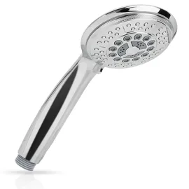 Intirilife Duschkopf Handbrause mit 5 Funktionen in Silber - Universaler Brausekopf mit umweltfreundlicher Wasser-Stopp-Funktion Duschbrause