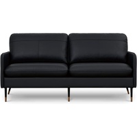 Z-Hom Sofa Leder Sofa 002 2-Sitzer-/ 3-Sitzer-Sofa,luxuriöses Design-Sofa schwarz