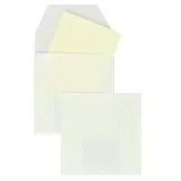 100 Stück, Münztüten, 50 x 50 mm, Gerade Klappe, 80 g/qm Pergamin, Ohne Fenster, Weiß (Transparent-Weiß), Blanke Briefhüllen