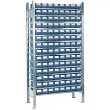 NORDWEST Handel AG Lager Steckregal H2000xB1000xT300mm Grundregal 14 Stahlböden 112 x 1