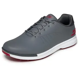 SKECHERS Herren Go Golf Tempo Gf Turnschuhe, Grey Synthetic/Red Trim, 43 EU - 43 EU