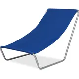 FEBE Sonnenliege Strandliege Liegestuhl Garteliege Marineblau Kompakter Strandstuhl mit Tragetasche für Garten Pool und kleinen Balkon Textilgewebe