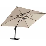 Sonnenschirm 3m x 4m, Aluminium; UV-Schutz; inkl. Regencover