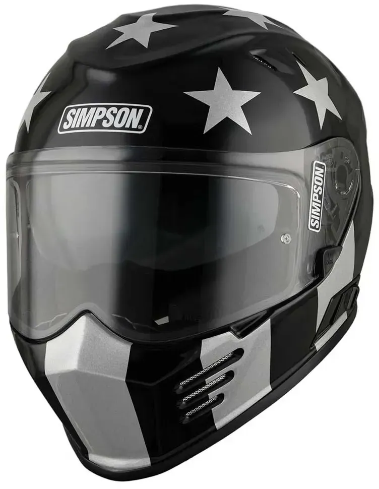 Simpson Venom Integralhelm - Black / Gold / White - M