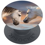 PopSockets PopGrip Basic Sunset Horses Smartphone Halterung, Mehrfarbig