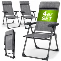 CASARIA Gartenstuhl 73 x 73 x 108 cm grau 4 St.
