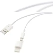 Renkforce USB-Kabel USB 2.0 USB-A Stecker, Apple Lightning Stecker 3.00 m Weiß (frosted) RF-5724088