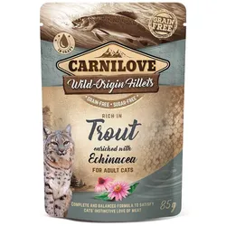 CARNILOVE Trout & Echinacea 24 x 85 g Katzennassfutter Forelle und Echinacea