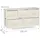 Relaxdays Schubladenbox Metall und Holz 100 cm x 54,5 cm x 30 cm beige