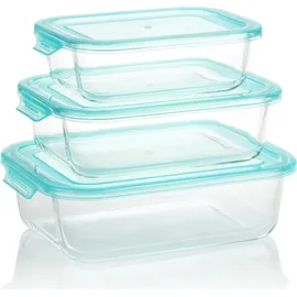 COM-FOUR Frischhaltedose türkis 3 x 1 l