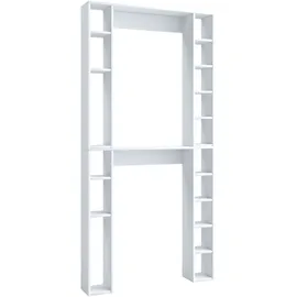 VCM Wandregal Überbau WC Bad Regal Tinoli XL 98 x 18 x 200 cm Weiß