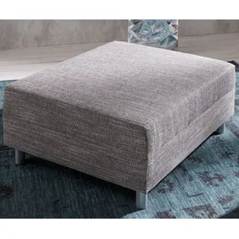 DeLife Clovis Hellgrau Modul B98 x T83 Strukturstoff Sitzhocker